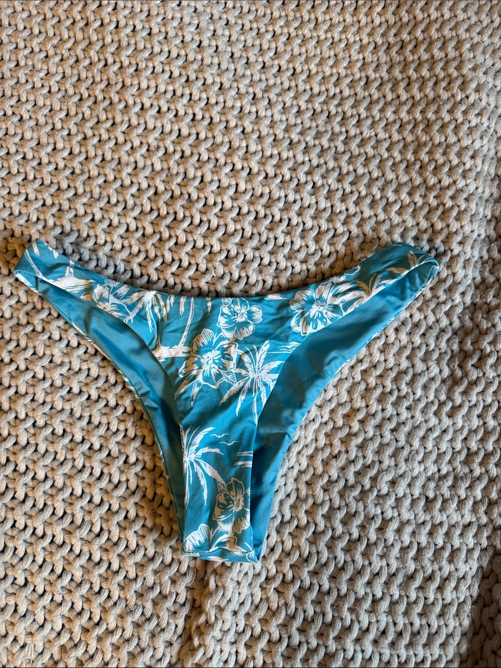 Roxy Teal Floral Bikini Bottom
